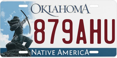 OK license plate 879AHU