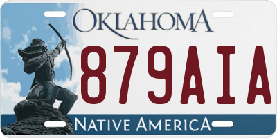 OK license plate 879AIA