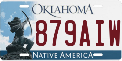 OK license plate 879AIW