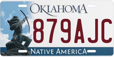 OK license plate 879AJC