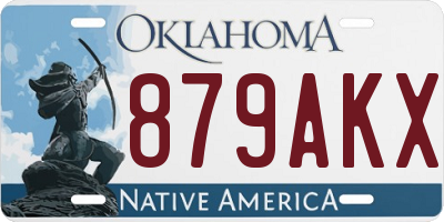 OK license plate 879AKX