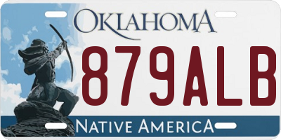 OK license plate 879ALB
