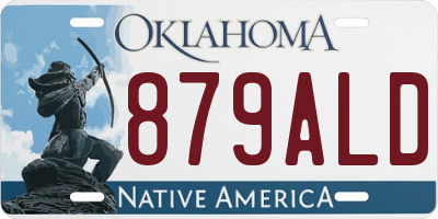 OK license plate 879ALD