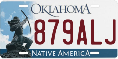 OK license plate 879ALJ
