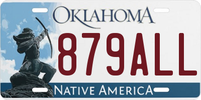 OK license plate 879ALL