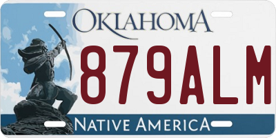 OK license plate 879ALM