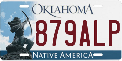 OK license plate 879ALP
