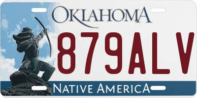 OK license plate 879ALV