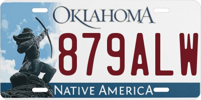 OK license plate 879ALW