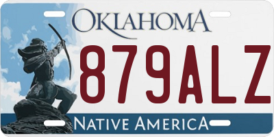 OK license plate 879ALZ