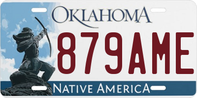 OK license plate 879AME