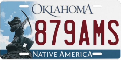 OK license plate 879AMS
