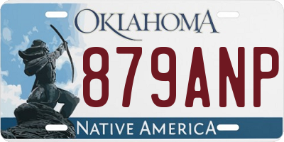 OK license plate 879ANP