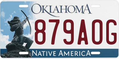 OK license plate 879AOG