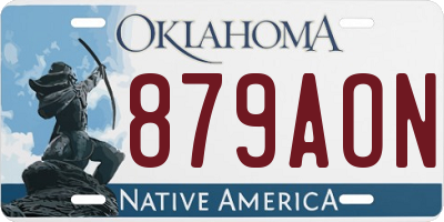 OK license plate 879AON