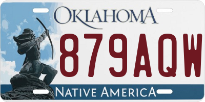 OK license plate 879AQW