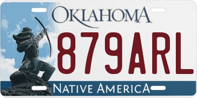 OK license plate 879ARL