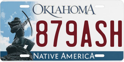 OK license plate 879ASH