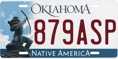 OK license plate 879ASP