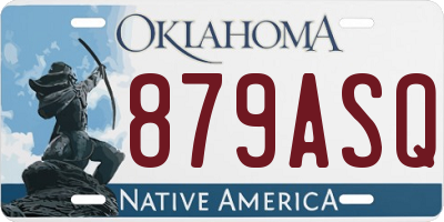 OK license plate 879ASQ