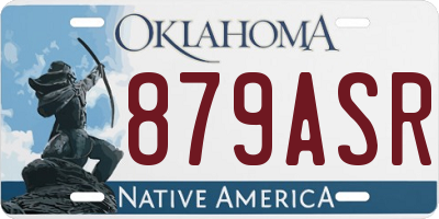 OK license plate 879ASR
