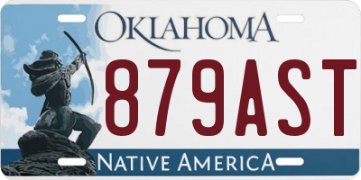 OK license plate 879AST