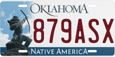 OK license plate 879ASX