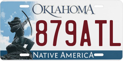 OK license plate 879ATL