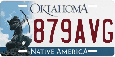 OK license plate 879AVG