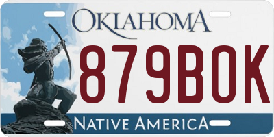 OK license plate 879BOK
