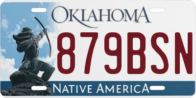 OK license plate 879BSN