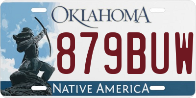 OK license plate 879BUW