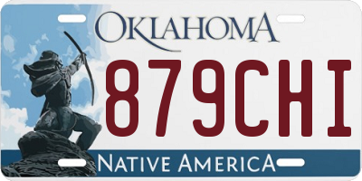 OK license plate 879CHI