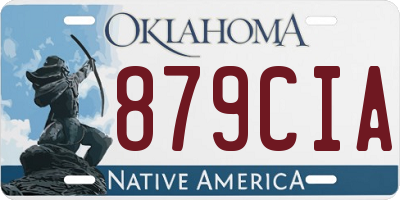 OK license plate 879CIA