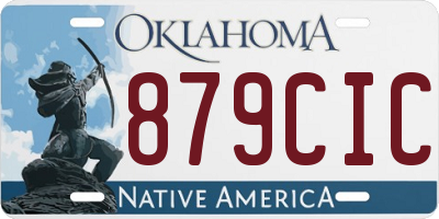 OK license plate 879CIC