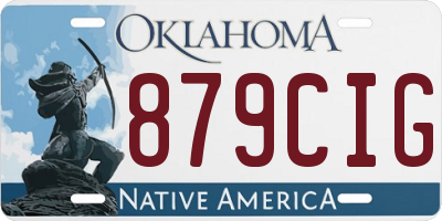 OK license plate 879CIG