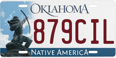 OK license plate 879CIL