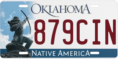 OK license plate 879CIN