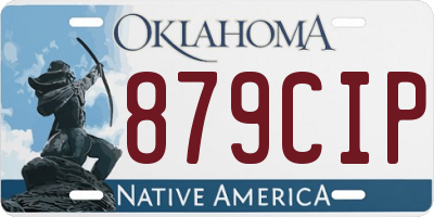 OK license plate 879CIP