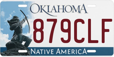 OK license plate 879CLF