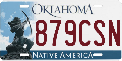 OK license plate 879CSN