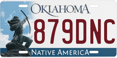 OK license plate 879DNC