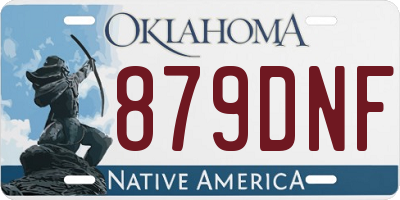 OK license plate 879DNF