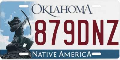 OK license plate 879DNZ