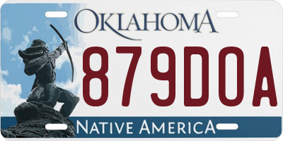 OK license plate 879DOA