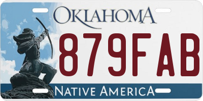 OK license plate 879FAB