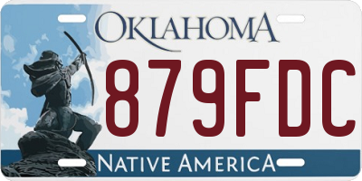 OK license plate 879FDC