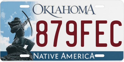 OK license plate 879FEC