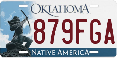 OK license plate 879FGA