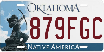 OK license plate 879FGC